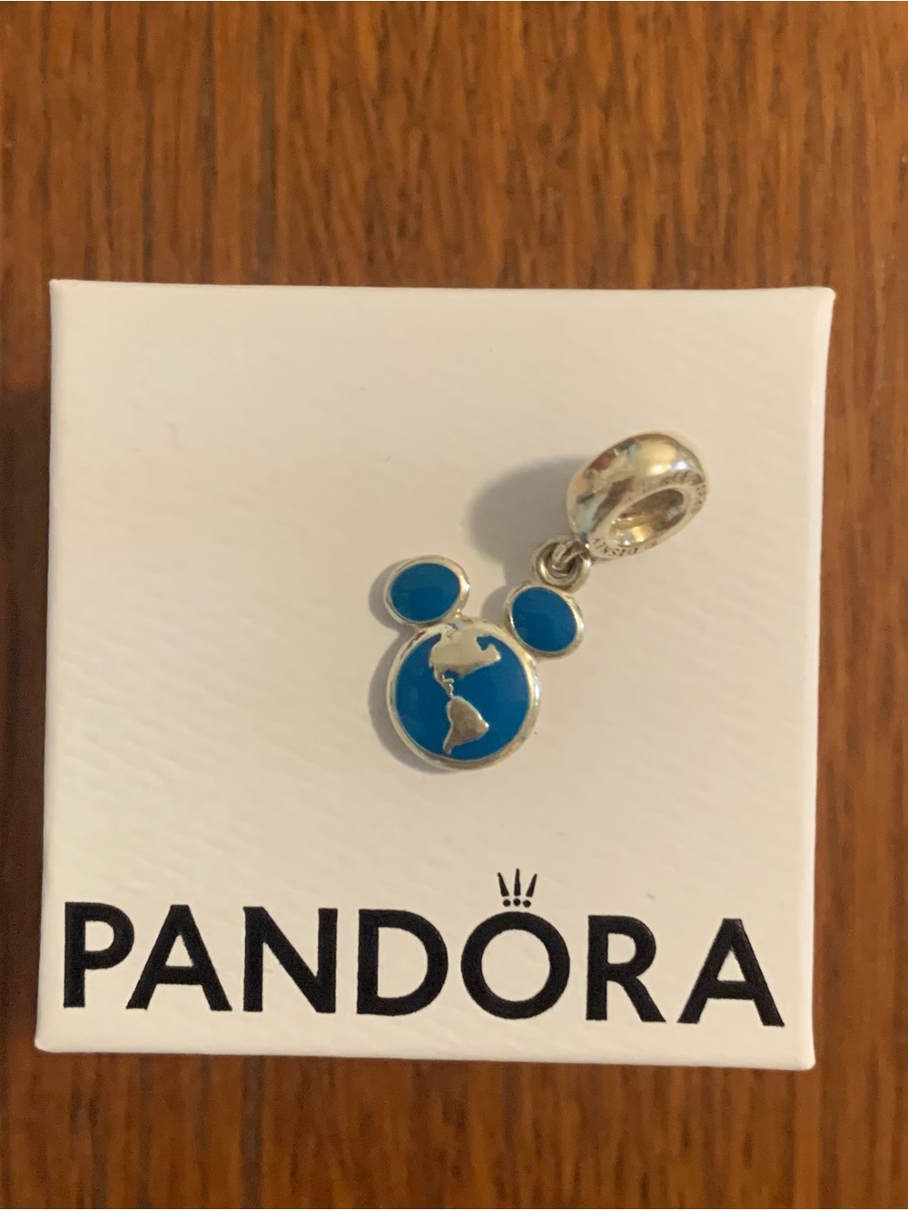 Pandora Disney Vacation Club Blue Globe Mickey Charm